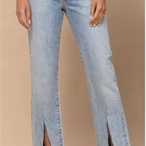Hidden Tracey High Rise Straight With Front Slit Jeans Size 29